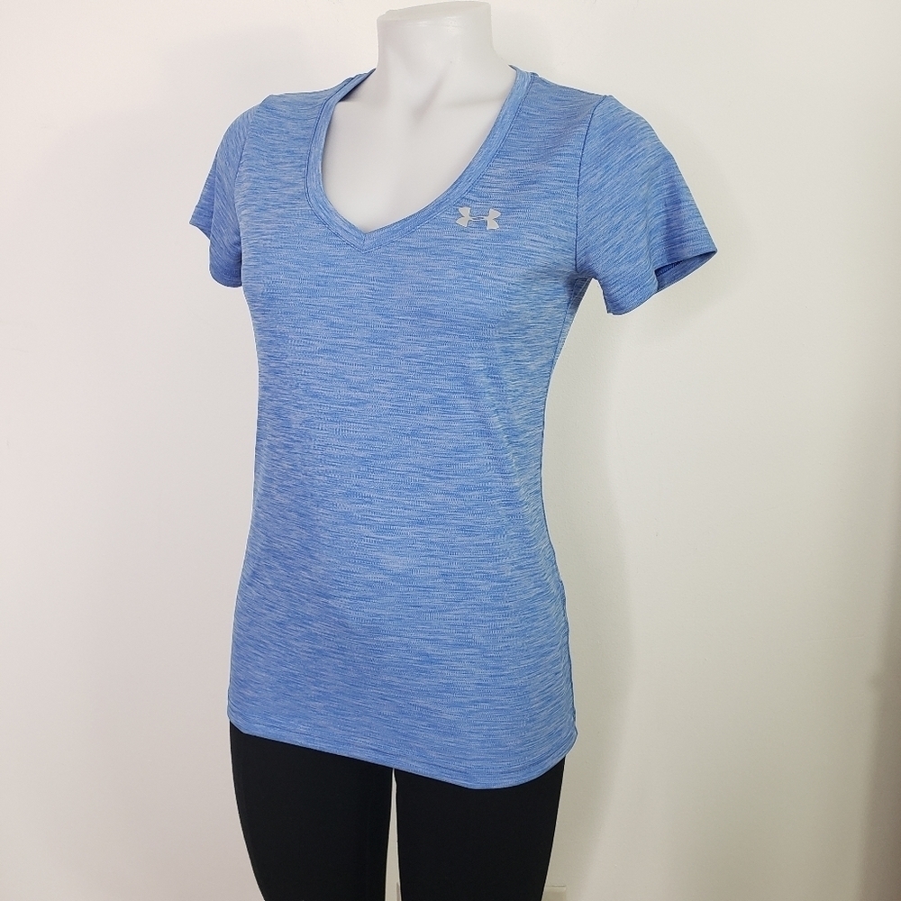 Under Armour Heat Gear blue tee shirt loose fit